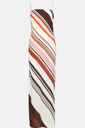 SIR Thistle striped silk satin maxi dress