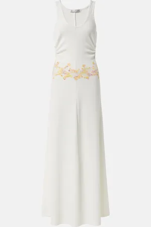 CHRISTOPHER ESBER Crystal Orbit lace-trimmed maxi dress