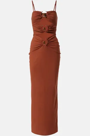 CHRISTOPHER ESBER Pierced Orbit cutout jersey maxi dress