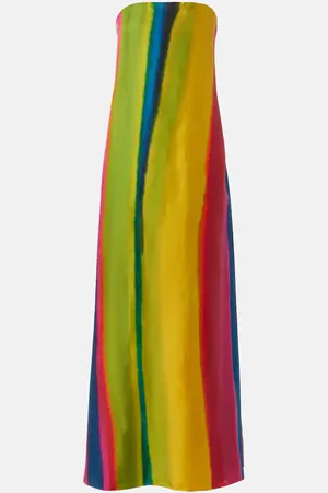 CHRISTOPHER ESBER Aura striped silk satin maxi dress