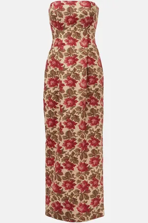 POSSE Rosalie floral linen bustier dress