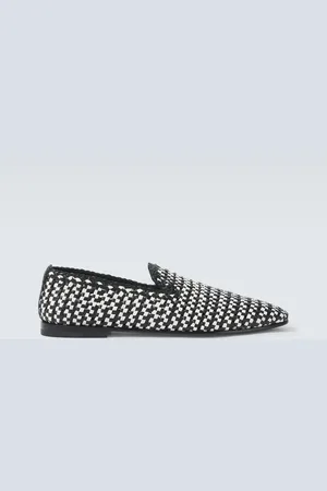Dolce & Gabbana Woven leather slip-on shoes