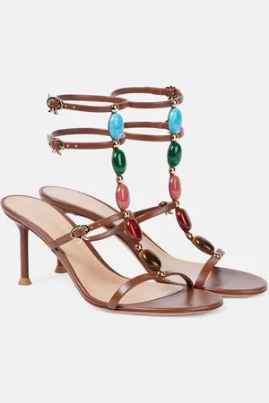 Gianvito Rossi Shanti 70 embellished leather sandals