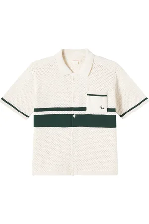 Konges Sløjd Konges SlÃ¸jd Shark open-knit cotton bowling shirt
