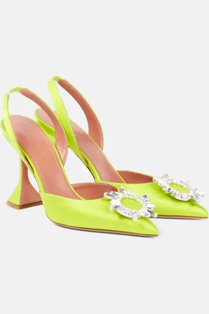 Amina Muaddi Begum 95 satin slingback pumps