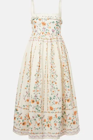 Agua by Agua Bendita Barbara floral linen midi dress
