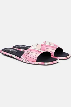 Puccini Iride twill thong sandals
