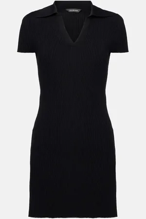 Balenciaga Wool-blend polo dress