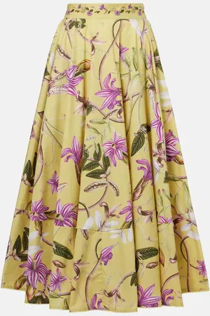 Agua by Agua Bendita Bergamota floral cotton maxi skirt