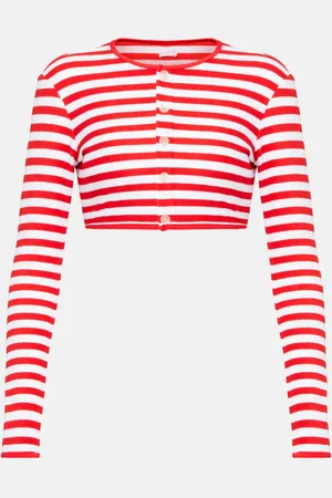 Jade Swim Striped cropped cardigan
