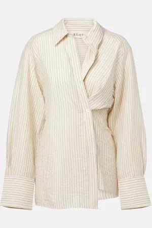 Rohe RÃ³he Asymmetric striped shirt