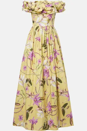 Agua by Agua Bendita Espliego floral cotton poplin maxi dress
