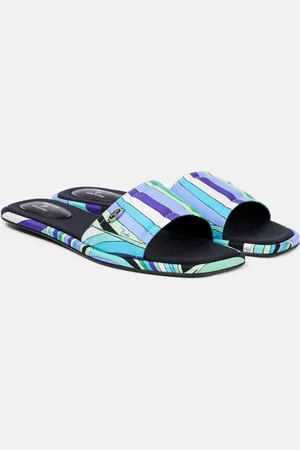 Puccini Iride twill thong sandals