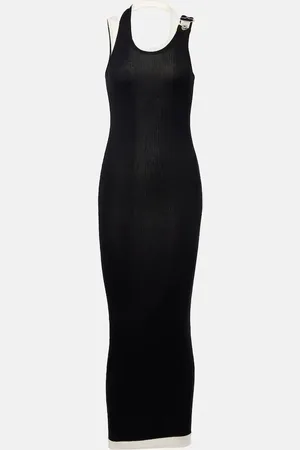 Jean Paul Gaultier Layered cotton jersey maxi dress