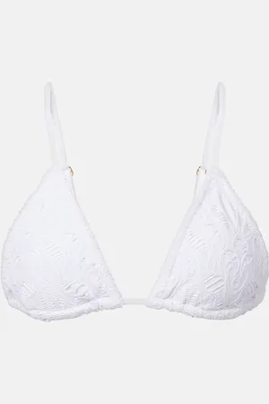 Farm Rio Broderie anglaise cotton bikini top