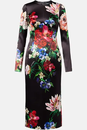 Dolce & Gabbana Floral satin midi dress