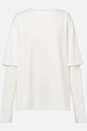 AYA MUSE Layered cotton jersey top