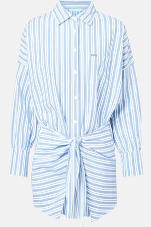 Melissa Odabash Sara striped cotton shirt dress