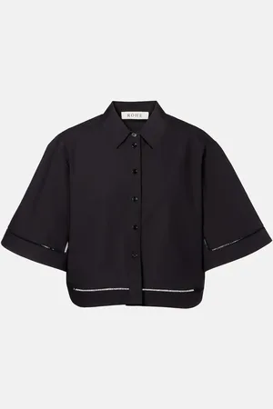 Rohe RÃ³he Embroidered cotton poplin shirt