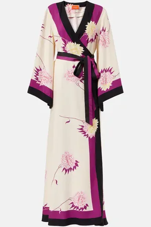 La DoubleJ Floral silk twill wrap dress