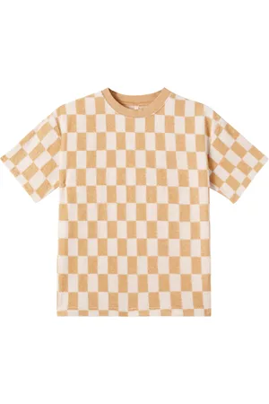 Rylee + Cru Checked cotton-blend jersey T-shirt