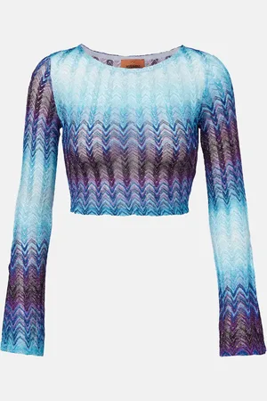 Missoni Zig Zag lamÃ© cropped top
