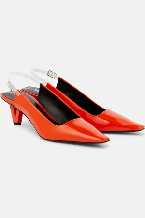 VERSACE Leather slingback pumps