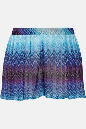 Missoni Zig Zag lamÃ© wide-leg shorts