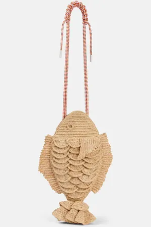 ALÉMAIS AlÃ©mais Horizon crochet raffia crossbody bag
