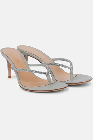 Gianvito Rossi India 70 embellished suede thong sandals