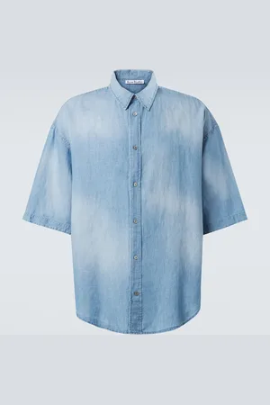 Acne Studios Logo cotton and linen shirt