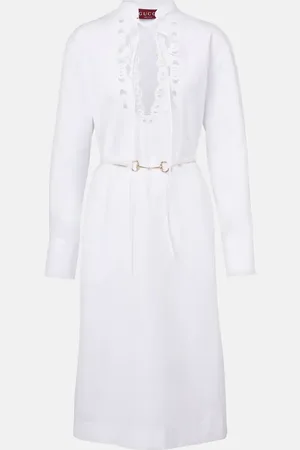 Gucci Horsebit cotton poplin midi dress