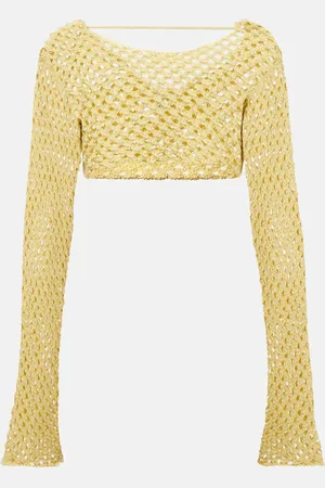 Bananhot Magen crochet cotton-blend crop top