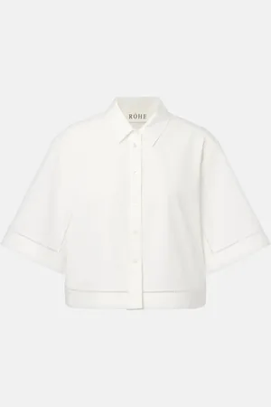 Rohe RÃ³he Embroidered cotton poplin shirt