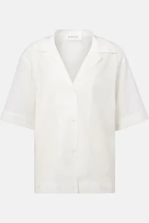 Rohe RÃ³he Floral semi-sheer cotton organza shirt
