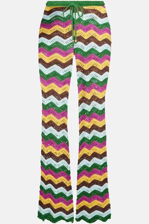 Bananhot Kim crochet cotton-blend straight pants