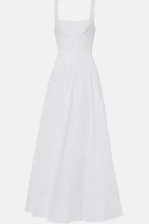 Staud Wells cotton poplin maxi dress