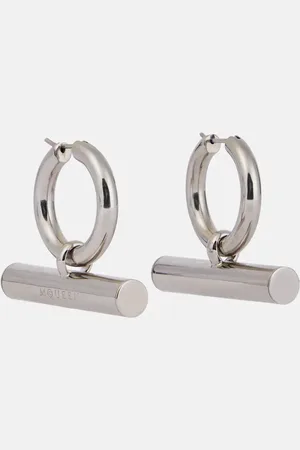 Alexander McQueen T-Bar hoop earrings