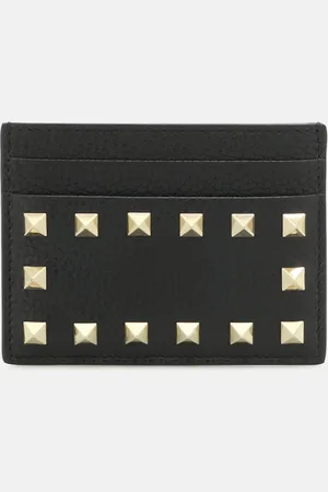 VALENTINO GARAVANI Rockstud leather card holder