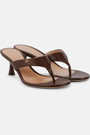 Gianvito Rossi Ascent 55 leather thong sandals