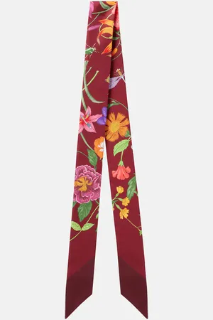 Gucci Floral silk twill scarf