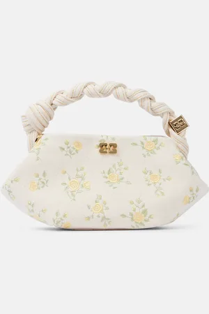 Ganni Bou Mini floral canvas tote bag