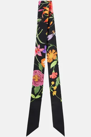 Gucci Floral silk twill scarf