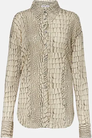 Acne Studios Croc-effect jersey shirt
