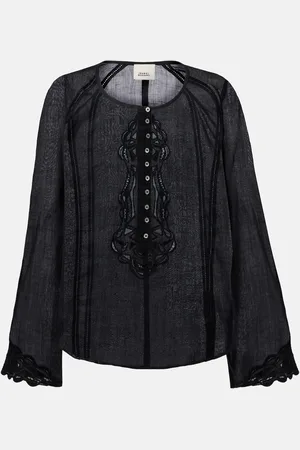 Isabel Marant Luciele embroidered ramie blouse