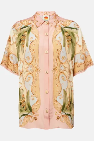 Farm Rio Banana Royalty Kalendoscope printed shirt