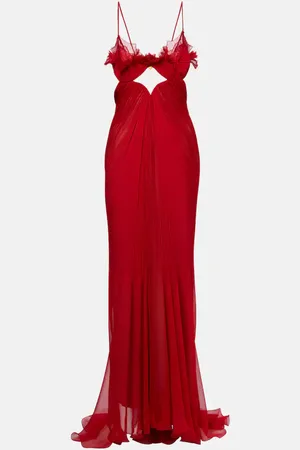 MARIA LUCIA HOHAN Ariadne cutout lace-trimmed gown