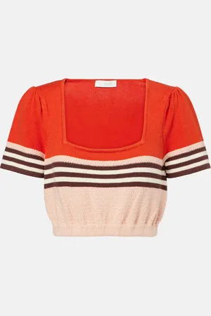 ZIMMERMANN Ascension knitted cotton-blend top