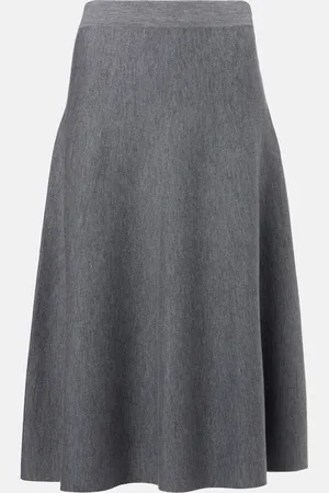 Jardin des Orangers Wool high-rise midi skirt