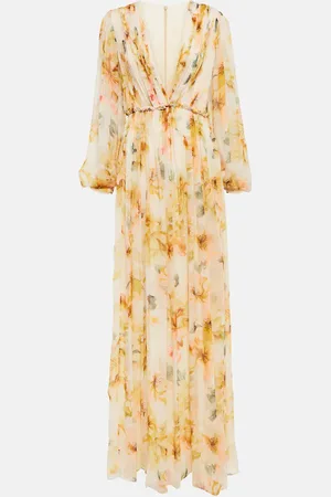 Costarellos Gianna printed georgette gown